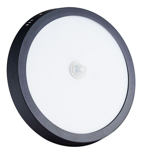 Pack 40 Panel Led Sobrepuesto Sensor Movimiento Redondo 18w
