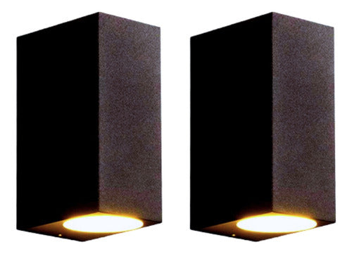 Pack 2 Aplique Led Kapelle Ip54 Doble Gu10 Konnergie Deus
