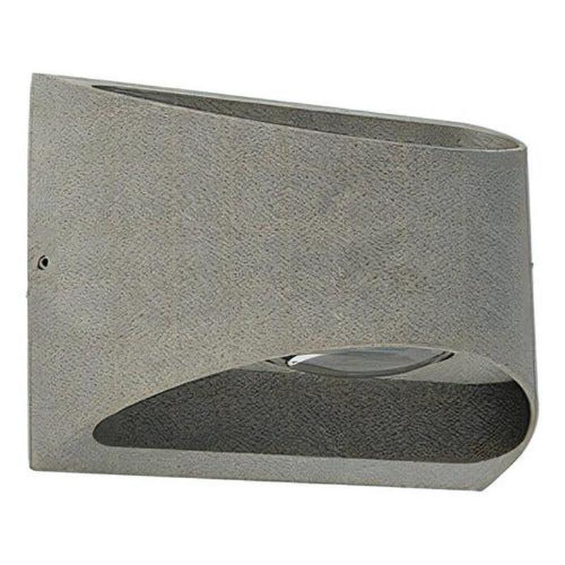 Aplique Lámpara Foco Led Muro 10w Exterior Luz Cálida Color Gris - Deus Group