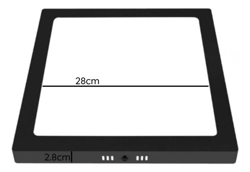 Pack 10 Panel Led Sobrepuesto Cuadrado 24w
