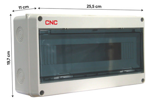 Tablero Electrico Sobrepuesto Exterior De 12 Polos Ip65