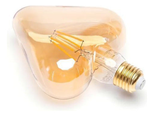 Ampolleta LED Vintage Corazón 4W Ámbar 2700K Luz Cálida