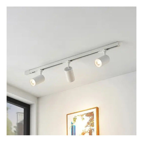 Foco Decorativo Lampara Riel Monofásico Porta Ampolleta 220v