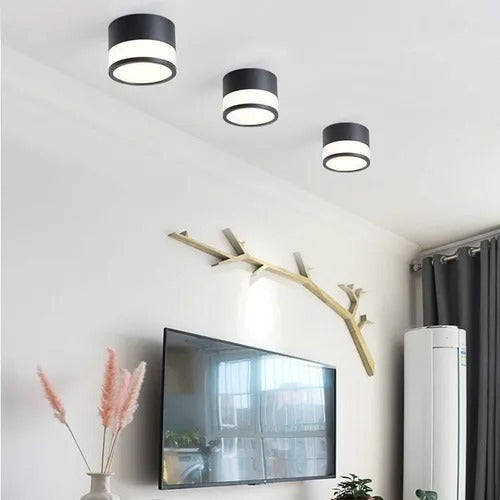 Panel Sobrepuesto Con Vidrio Decorativo Led 7w Luz Fría