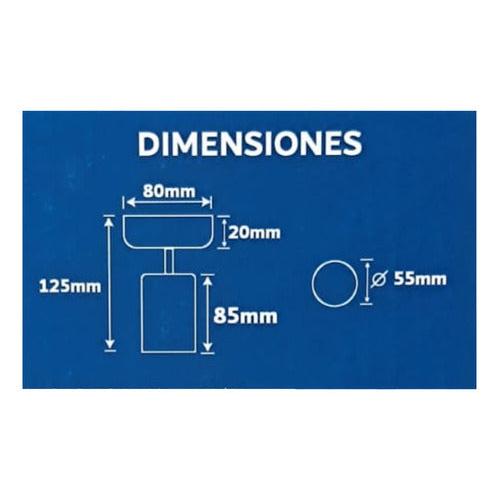 Aplique Niquelado Plateado Ampolleta Dicroica Gu10 Dirigible - Deus Group