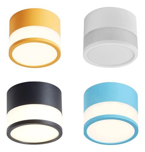 Panel Sobrepuesto Con Vidrio Decorativo Led 7w Luz Cálida
