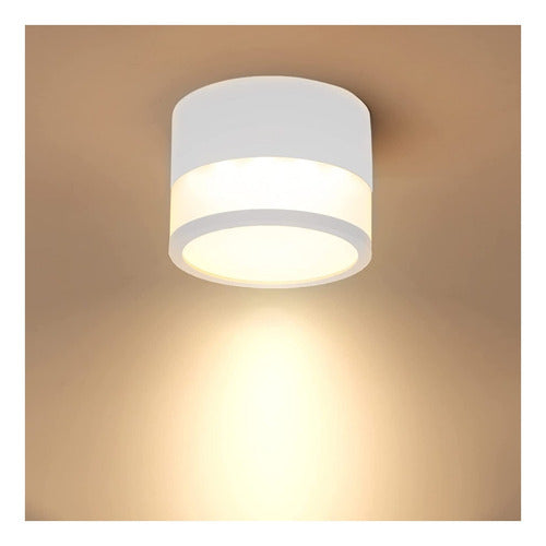 Panel Sobrepuesto Con Vidrio Decorativo Led 7w Luz Cálida
