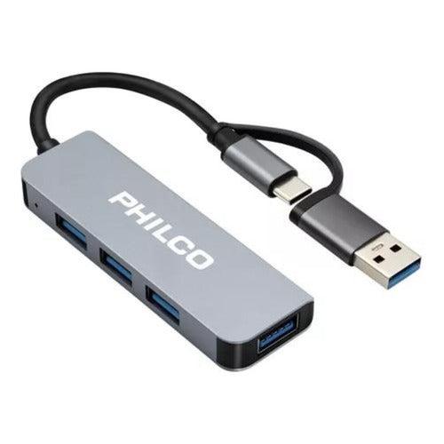 Hub USB-C a USB 4 en 1 Philco | Adaptador de Alta Velocidad - Deus Group
