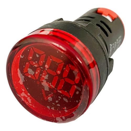 Luz Piloto Roja Led Con Voltímetro 60-500v, 22mm - Mi tienda