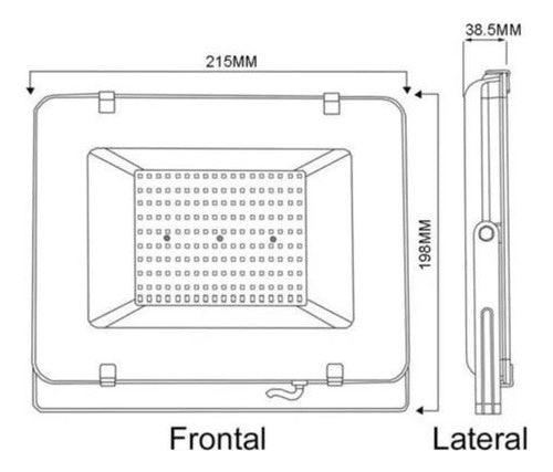 Pack 2 Foco Led 100w Sec 18000lm+soporte Atril Trípode 150cm Carcasa Negro Luz Blanco Frío