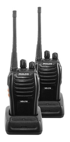 Radio Transmisor Philco Md216 2uni Ideal Guardias -bascotel Color Negro