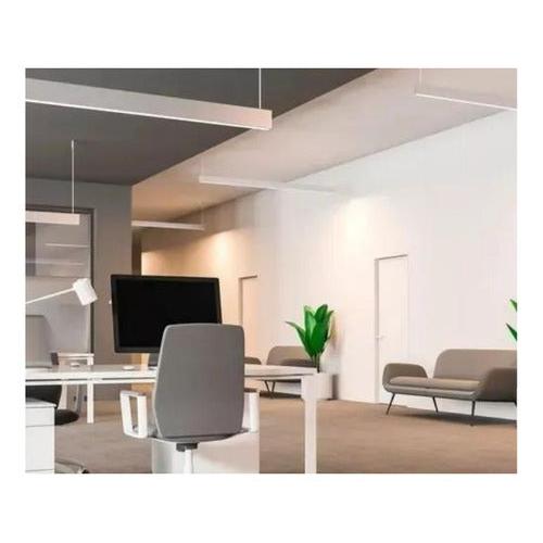 Lampara Moderna Led Lineal Colgante Pendant 24w Negro Blanco - Deus Group