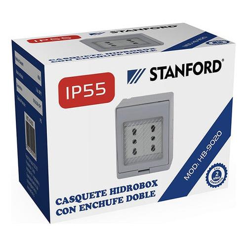 Tomacorriente Doble 10/16a Hydrobox Exterior Ip55 250v Sec Color Blanco - Deus Group