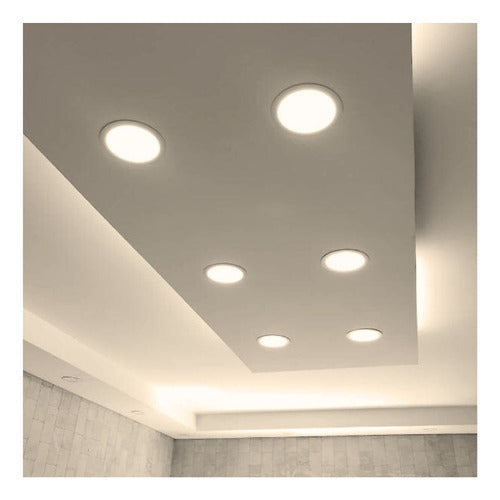 Pack 20 Panel Led Sobrepuesto Redondo 12w Calido Neutro Frio