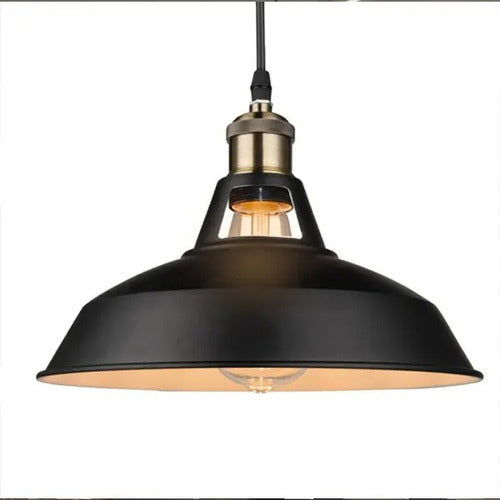 Lampara De Techo Vintage Decoración Retro Soquete E27 Color Negro