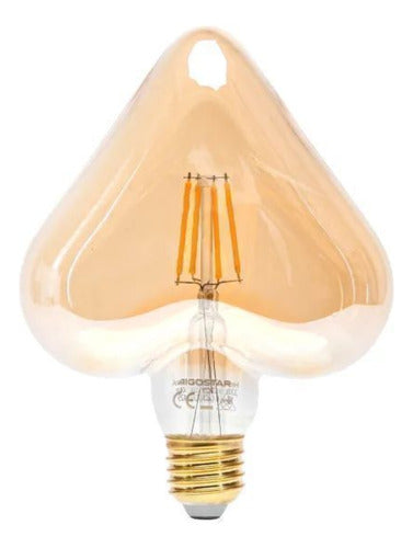 Ampolleta LED Vintage Corazón 4W Ámbar 2700K Luz Cálida
