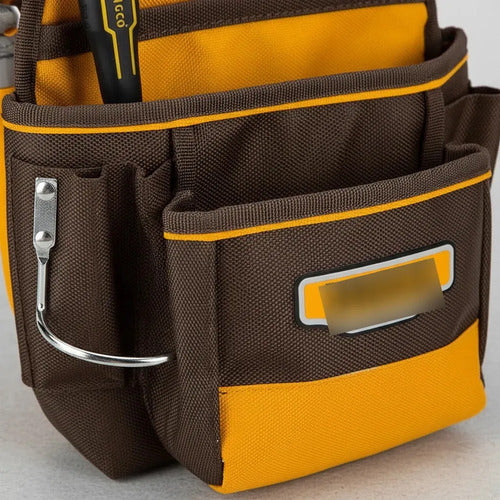 Porta Herramienta Cinturón 9 Bolsillos 10kg Ingco Htbp010128 Amarillo