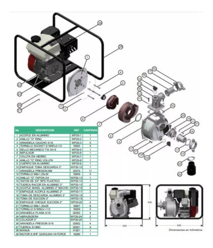 Motobomba De Agua Bencinera 2 Pulgadas 6.5hp Wdm