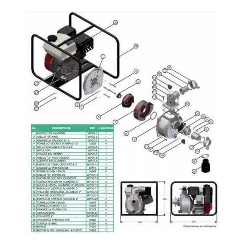 Motobomba De Agua Bencinera 2 Pulgadas 6.5hp Wdm - Deus Group