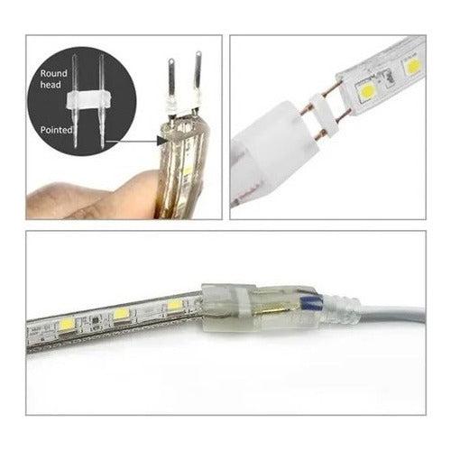 Conector Enchufe Cinta Led 220v 2835 Delgada Ip40 Deus Group - Deus Group