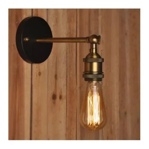 Aplique Lampara Foco Led Muro E27 Bronce Decoración Elegante - Deus Group