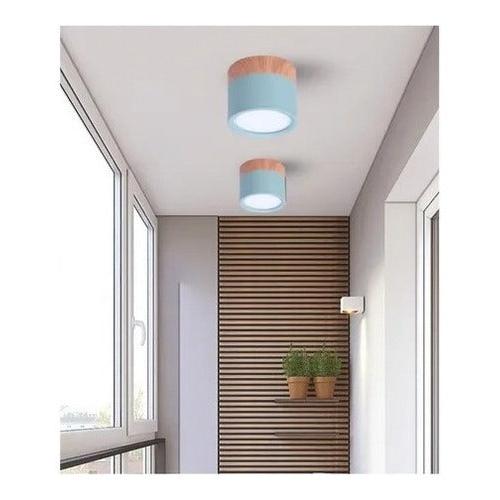 Panel Sobrepuesto Borde Madera Decorativo Led 6w Luz Fria - Deus Group