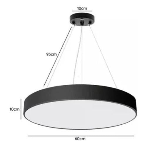 Lámpara Led Colgante Redonda Moderna 60cm 48w Luz Fría - Deus Group