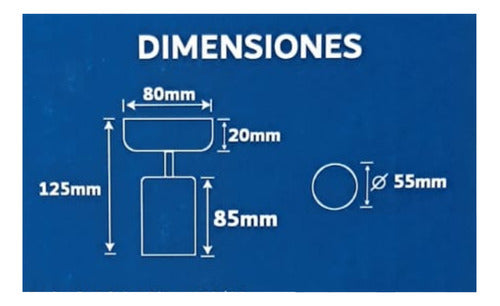 Aplique Niquelado Plateado Ampolleta Dicroica Gu10 Dirigible - Deus Group