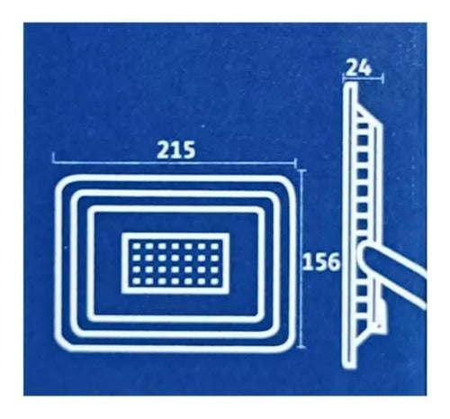 Foco Proyector Area Led 50w Eco Seguridad Exterior Pack 6