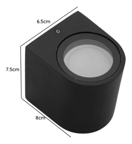 Pack 2 Aplique Kapelle Ip54 Simple Porta Gu10 Konnergie Deus