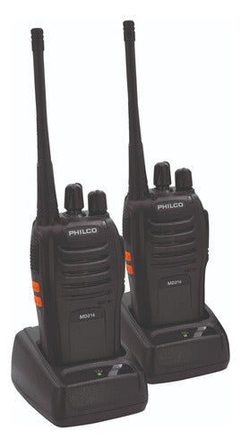 Radio Transmisor Philco Md216 2uni Ideal Guardias -bascotel Color Negro