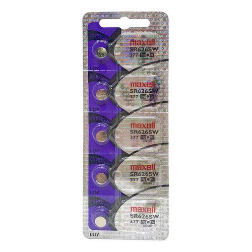 Tira 5 Pilas Reloj 1.55v Sr626sw 377 / Maxell - Mi tienda