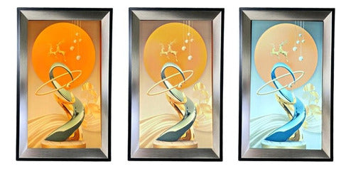Cuadro Luminoso Diseño Decorativo Colores Luz Led Decoracion