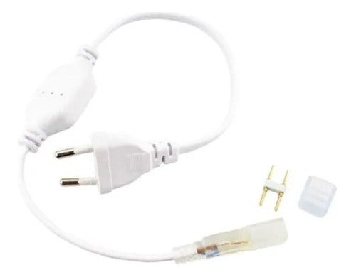 Conector Enchufe Cinta Led 220v 2835 Delgada Ip40 Deus Group