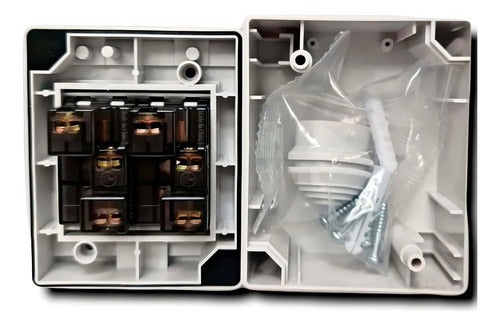 Tomacorriente Doble 10/16a Hydrobox Exterior Ip55 250v Sec Color Blanco