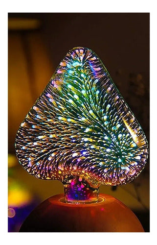 Ampolleta LED 3W 3D RGB Diseño Corazón Decorativo Colores