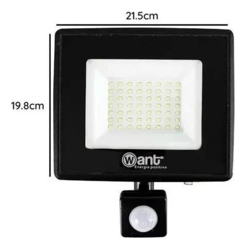 Foco Proyector Led Sensor 50w Seguridad Exterior Pack 3 Sec
