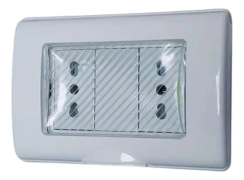 Tomacorriente Embutido Doble 10/16a Exterior Ip55 250v Sec