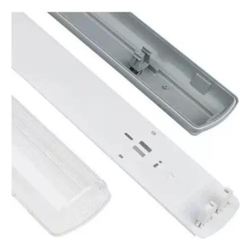 Canoa Estanco Doble Con Tubo Incluido 2x36w Ip65 1.2