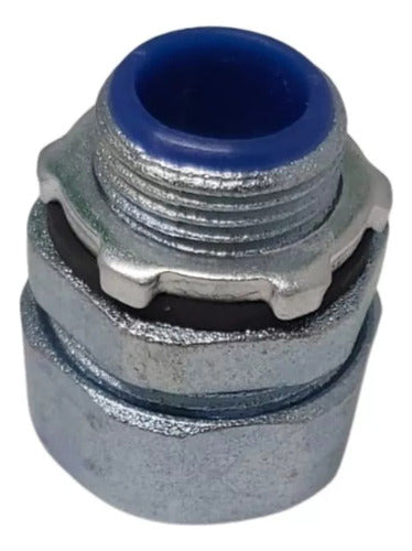 Pack 10 Conector Metálico Recto Para Flexible Metálico 20mm