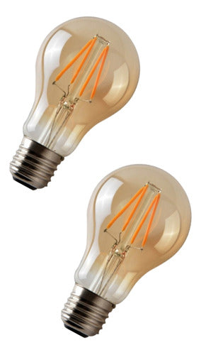 Pack 2 Ampolleta E27 Led A60 4w 2700k Konnergie Deus