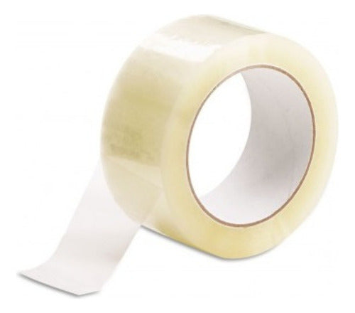 Cinta Embalaje Transparente Adhesiva Huincha 48x100 Color Blanco Lisa