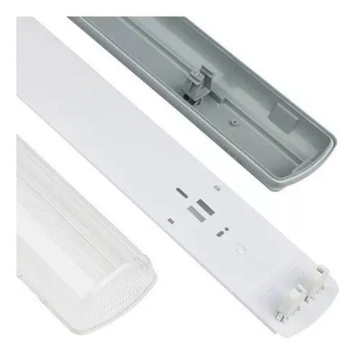 Canoa Estanco 2*10w Con Tubos Incluidos Ip54 60cm