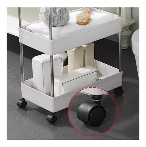 Estante Organizador Baño Cocina Con Ruedas 4 Niveles - Deus Group