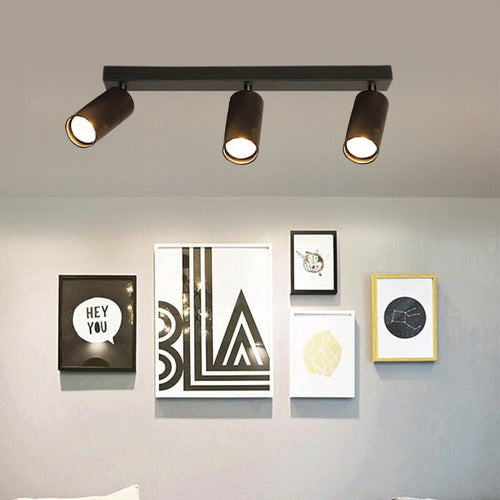 Aplique Triple Porta Gu10 Dicroica Dirigible Sin Ampolleta - Deus Group