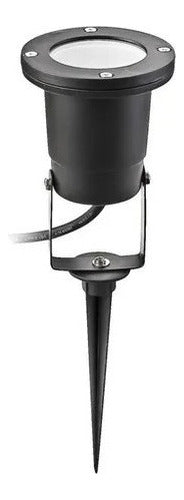 Foco Aplique Luz Estaca Con Ampolleta Gu10 Exterior Jardin