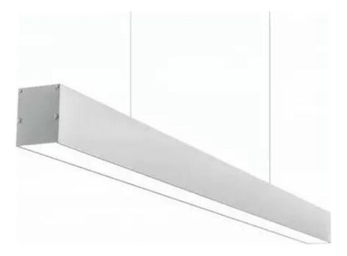 Lampara Moderna Led Lineal Colgante Pendant 24w Negro Blanco