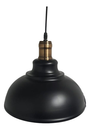 Lampara Colgante Vintage Retro Soquete Bronce E27 Pantalla