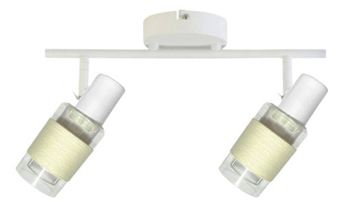 Pack 2 Aplique Doble Porta E14 Led Zaurak Konnergie Deus