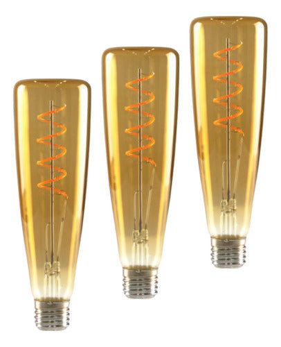 Pack 3 Ampolleta E27 Led T300 Botella 4w Konnergie Deus